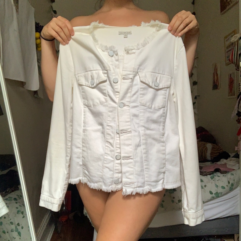 White Denim Calvin Klein Jacket